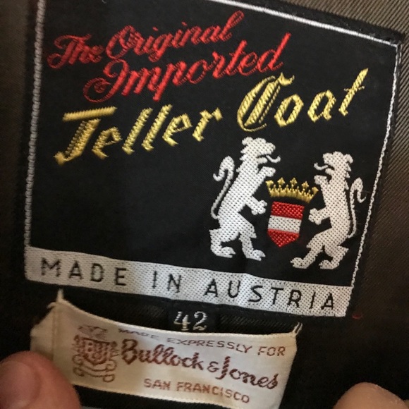 Men’s Wool Teller Coat Perfect Condition - Picture 3 of 3